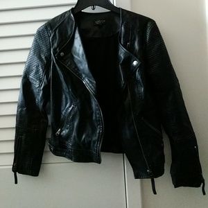 Topshop vegan luna leather jacket